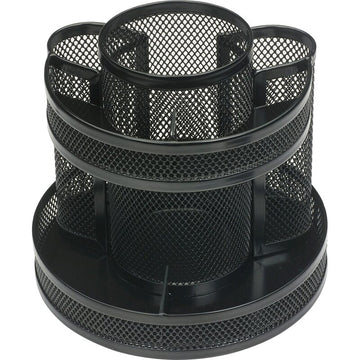 Larroyal Black Mesh Desk Rotary Organizer